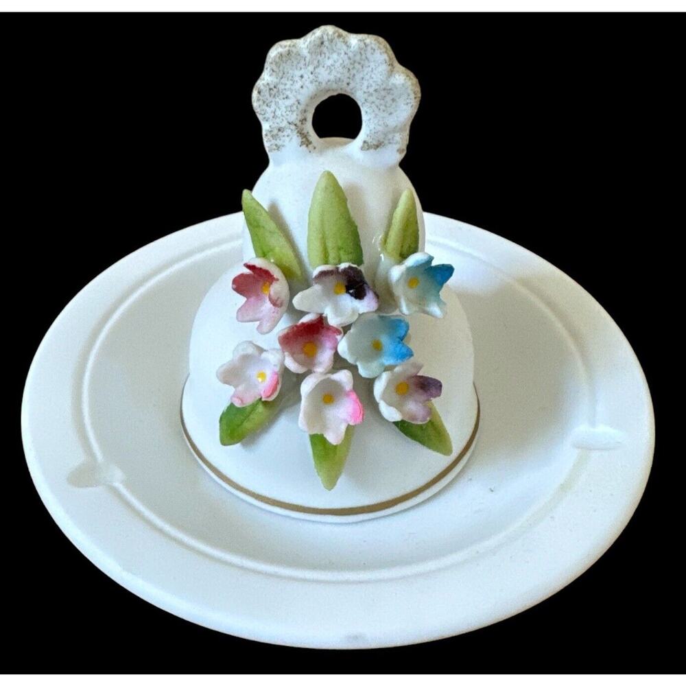Vtg Bernardaud Limoges France Fairy Bottom‎ + Made In Japan Floral Bell PR-285